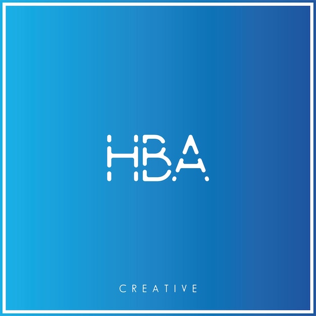 El diseño de logotipo de HBA Premium Vector Latter Logotipo creativo Vector Ilustración logotipo Monograma creativo