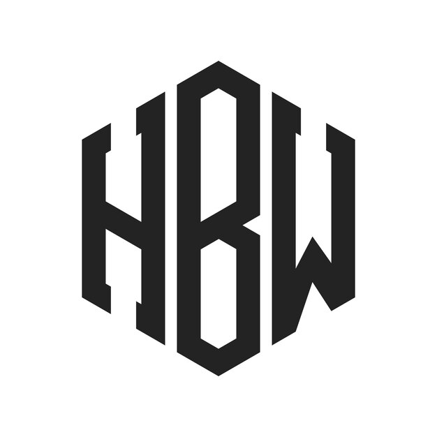 Diseño del logotipo de HBW Letra inicial HBW Monograma Logotipo con forma de hexágono