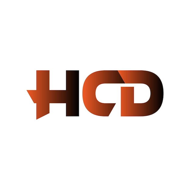El diseño del logotipo de HCD es un diseño vectorial de la letra inicial, el símbolo inicial y el icono.