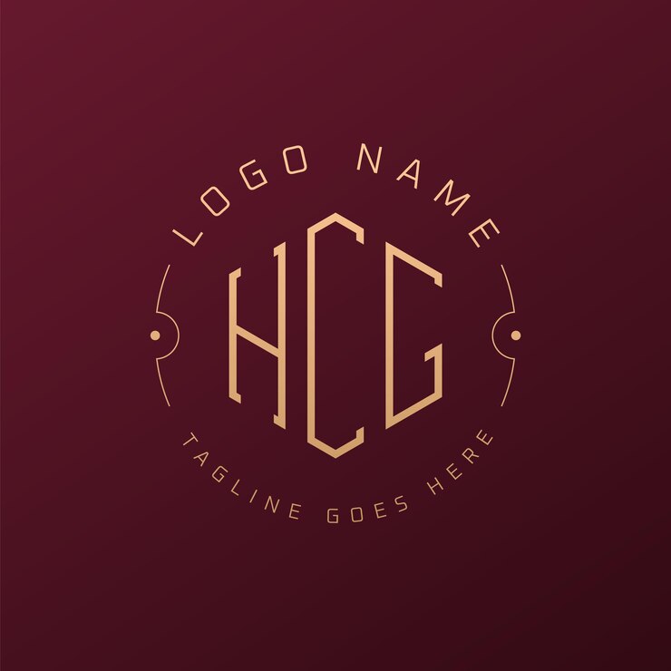 Vector diseño de logotipo de hcg de lujo letra elegante logotipo de monograma de hcg poligono minimalista plantilla de diseño de logotipo hcg