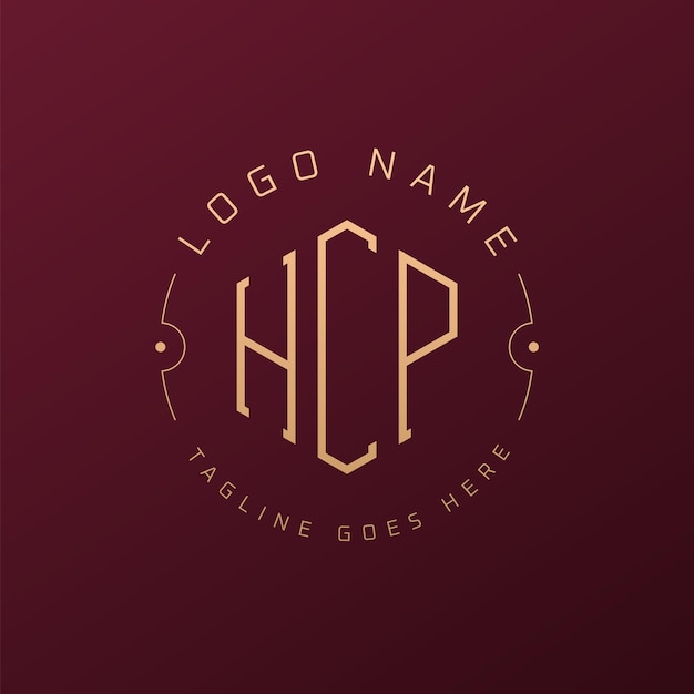 Diseño de logotipo de HCP de lujo Letra elegante HCP monograma logotipo minimalista polígono plantilla de diseño de logotipo HCP
