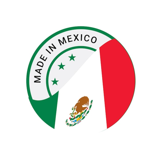 Diseño de logotipo hecho en México Logotipo de banderas hecho en México