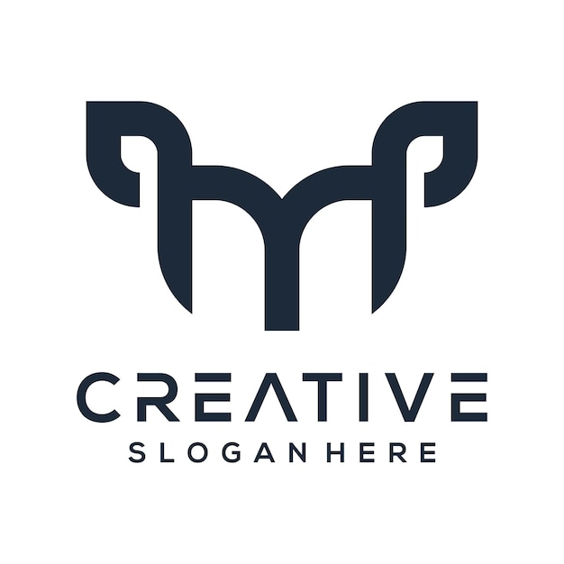 Diseño de logotipo de hélice de carta moderna vectorial