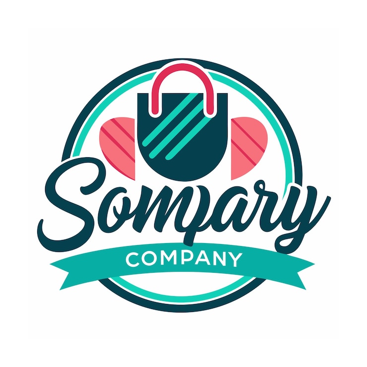 Vector diseño de logotipo hermoso y único para empresas de comercio electrónico y minorista