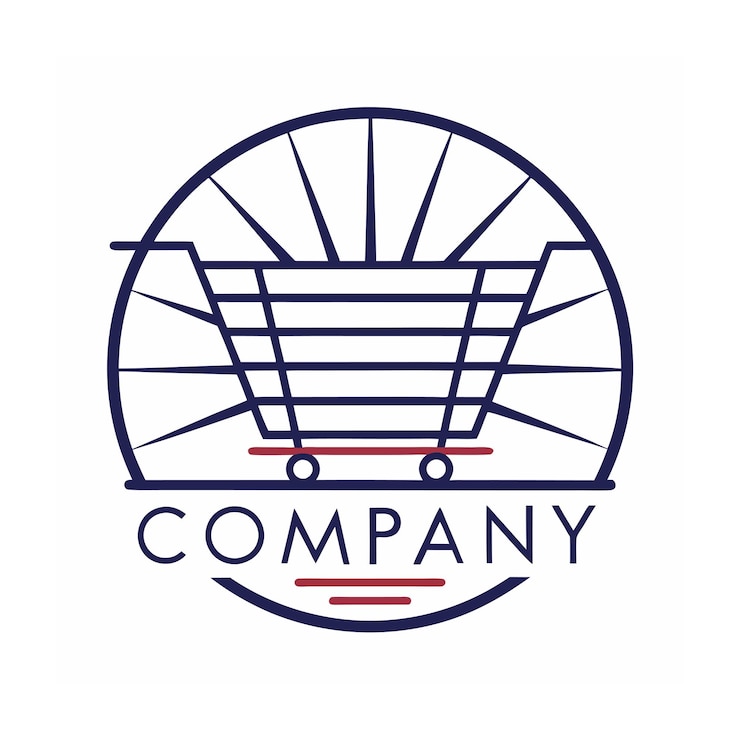Vector diseño de logotipo hermoso y único para empresas de comercio electrónico y minorista