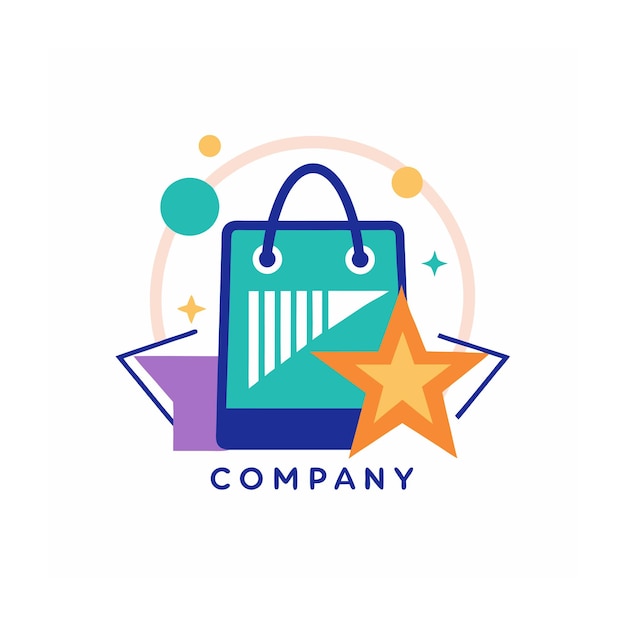 Diseño de logotipo hermoso y único para empresas de comercio electrónico y minorista