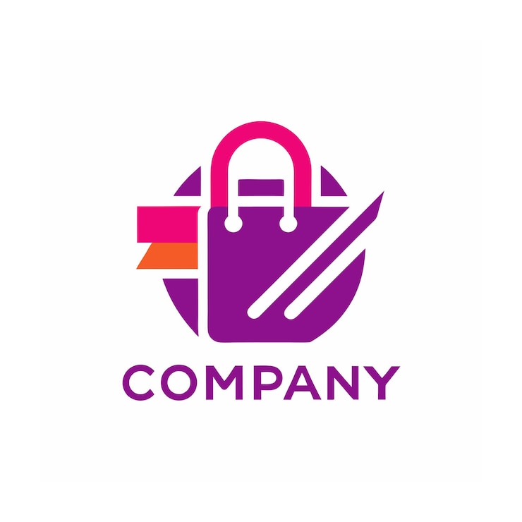 Vector diseño de logotipo hermoso y único para empresas de comercio electrónico y minorista
