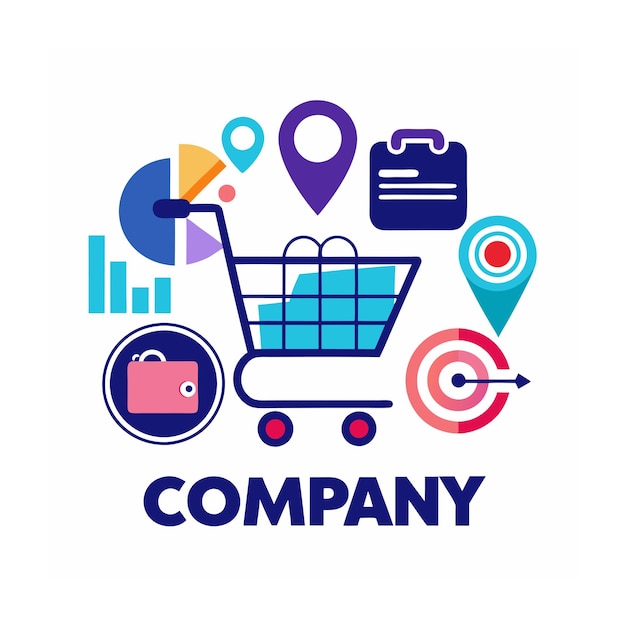 Diseño de logotipo hermoso y único para empresas de comercio electrónico y minorista