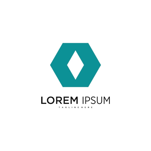 Diseño de logotipo hexagonal abstracto plantilla de logotipo polígono Premium Vector