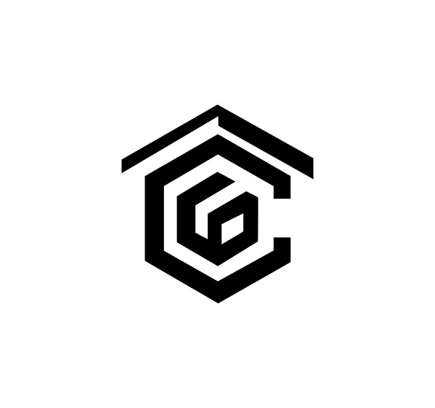 Diseño del logotipo hexagonal geométrico