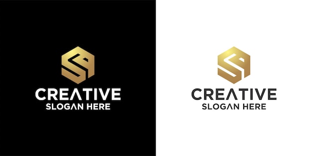 diseño de logotipo hexagonal inspiración premium