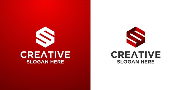 diseño de logotipo hexagonal inspiración premium