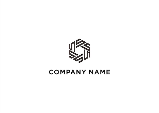 Diseño de logotipo hexagonal letra inicial S