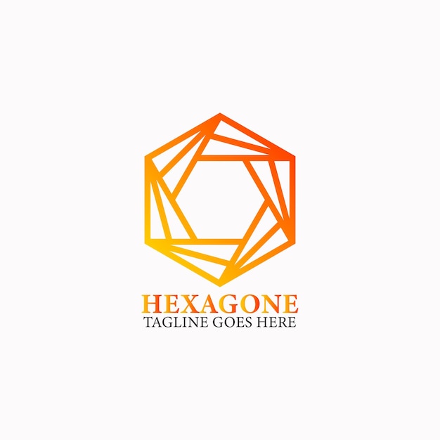 Vector diseño de logotipo hexagonal