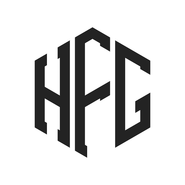 Diseño del logotipo de HFG Letra inicial HFG Monograma Logotipo con forma de hexágono
