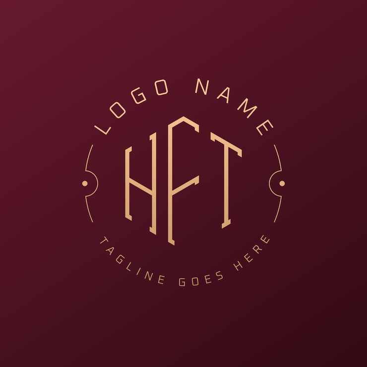 Vector diseño de logotipo hft de lujo letra elegante hft monograma logotipo minimalista poligono plantilla de diseño de logotipo hft