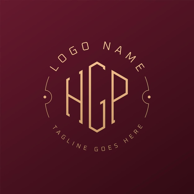Diseño de logotipo de HGP de lujo Letra elegante HGP Monograma Logotipo minimalista Poligono Template de diseño de logotipo HGP