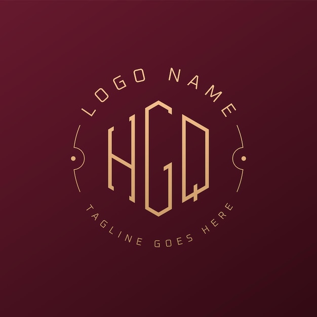 Diseño de logotipo de HGQ de lujo Letra elegante HGQ monograma logotipo minimalista polígono plantilla de diseño de logotipo HGQ