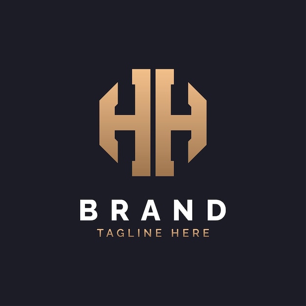 Diseño del logotipo HH Moderno Minimal Elegante y lujoso Logotipo HH Letra del alfabeto Diseño del Logotipo de HH para la identidad empresarial corporativa de la marca
