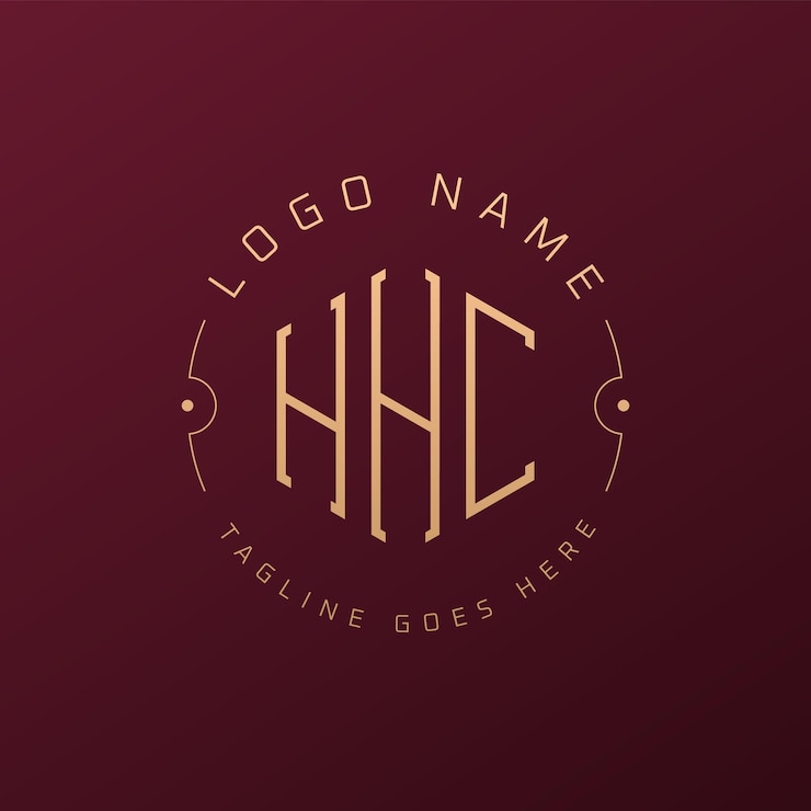 Vector diseño de logotipo hhc de lujo letra elegante hhc monograma logotipo minimalista poligono template de diseño de logotipio hhc