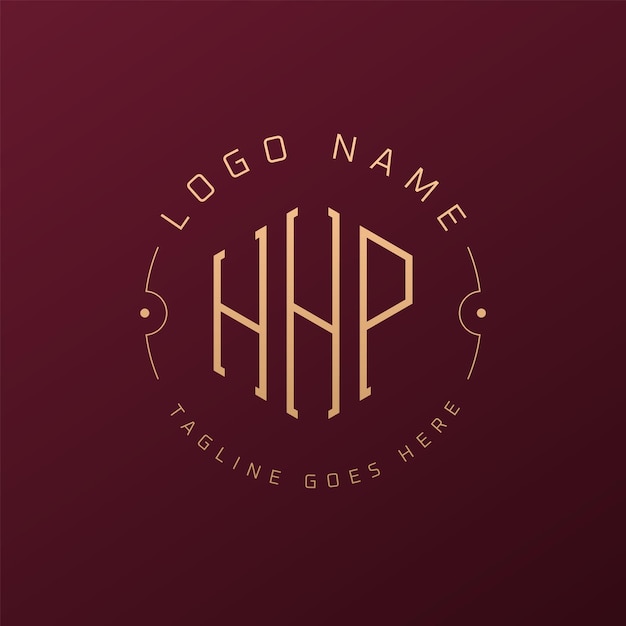 Diseño de logotipo de HHP de lujo Letra elegante HHP Monograma Logotipo minimalista Poligono Template de diseño de logotipo HHP
