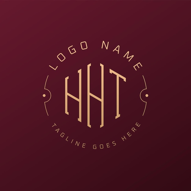 Diseño de logotipo HHT de lujo Letra elegante HHT Monograma Logotipo minimalista Poligono Template de diseño de logotipo hHT