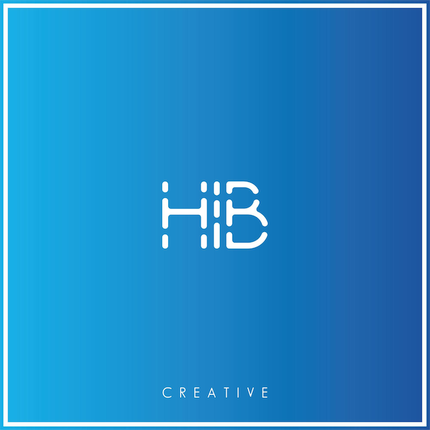 Vector el diseño de logotipo de hib premium vector latter logotipo creativo vector ilustración logotipo monograma creativo