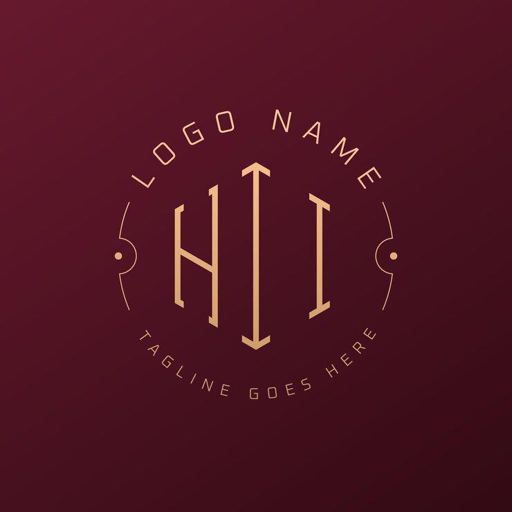 Vector diseño de logotipo hii de lujo letra elegante hii monograma logotipo minimalista poligono template de diseño de logotipohii