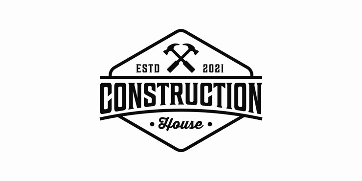 Diseño de logotipo de hipster de martillo de casa de construcción retro vintage