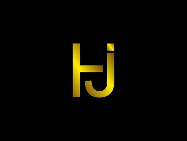 Vector diseño del logotipo de hj