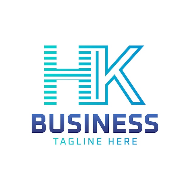 Diseño del logotipo de HK Letra moderna elegante Logotipo de HK para negocios