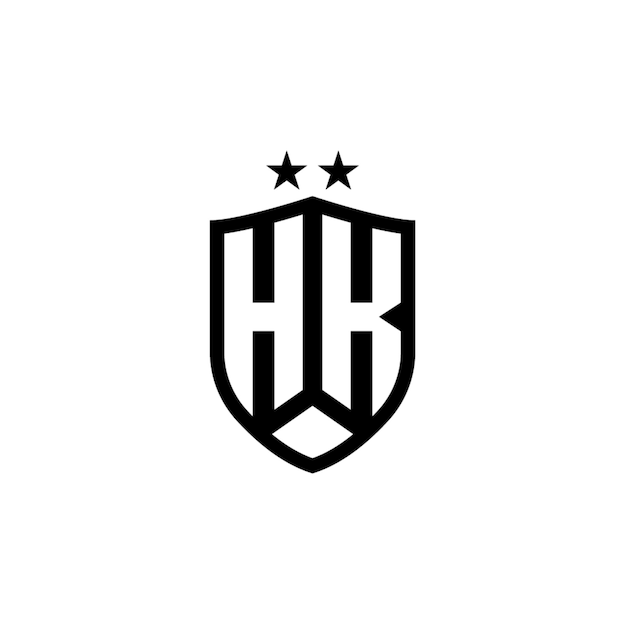 El diseño del logotipo HK monograma letra texto nombre símbolo monocromo logotipo carácter alfabeto logotipo simple