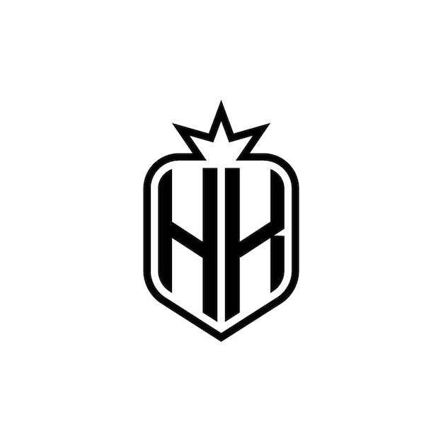 El diseño del logotipo HK monograma letra texto nombre símbolo monocromo logotipo carácter alfabeto logotipo simple