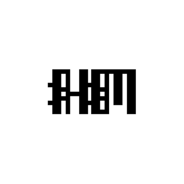 El diseño del logotipo HM monograma letra texto nombre símbolo monocromo logotipo carácter alfabeto logotipo simple