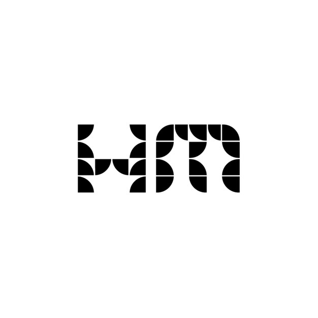 El diseño del logotipo HM monograma letra texto nombre símbolo monocromo logotipo carácter alfabeto logotipo simple