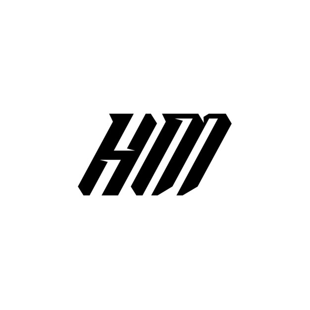 El diseño del logotipo HM monograma letra texto nombre símbolo monocromo logotipo carácter alfabeto logotipo simple