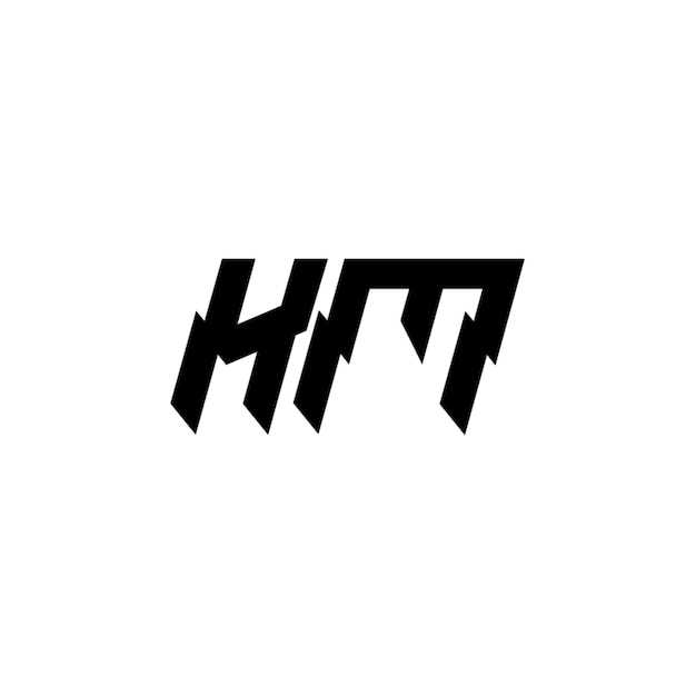 El diseño del logotipo HM monograma letra texto nombre símbolo monocromo logotipo carácter alfabeto logotipo simple