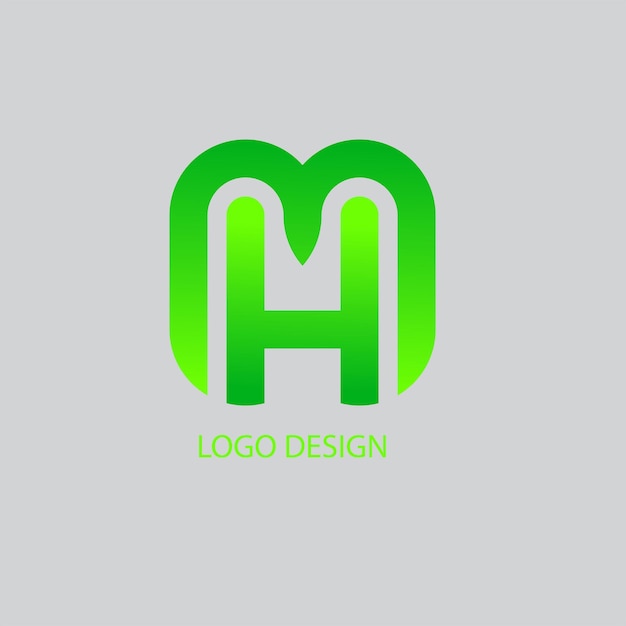 Vector diseño de logotipo hm