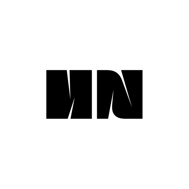 Diseño del logotipo HN monograma letra texto nombre símbolo monocromático logotipo alfabeto carácter logotipo simple