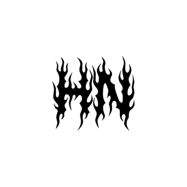 Diseño del logotipo HN monograma letra texto nombre símbolo monocromático logotipo alfabeto carácter logotipo simple