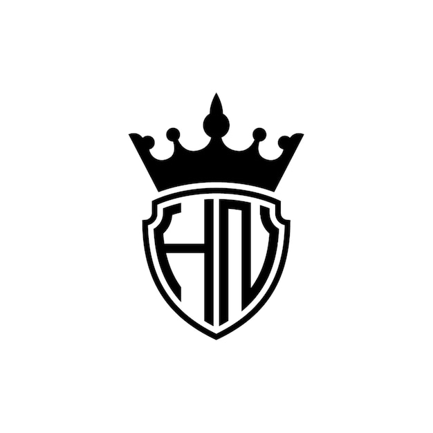 Diseño del logotipo HN monograma letra texto nombre símbolo monocromático logotipo alfabeto carácter logotipo simple