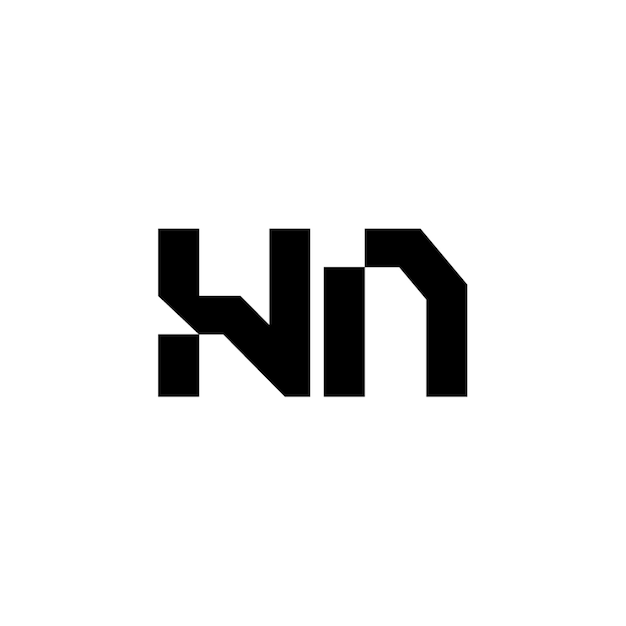 Diseño del logotipo HN monograma letra texto nombre símbolo monocromático logotipo alfabeto carácter logotipo simple