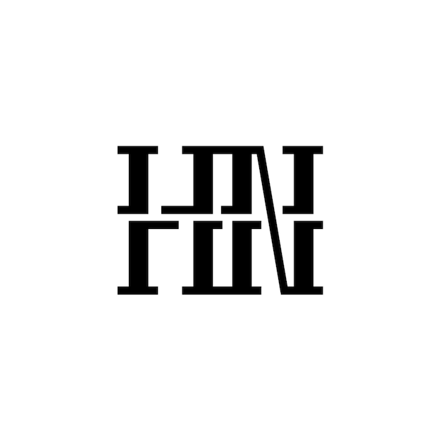 Diseño del logotipo HN monograma letra texto nombre símbolo monocromático logotipo alfabeto carácter logotipo simple