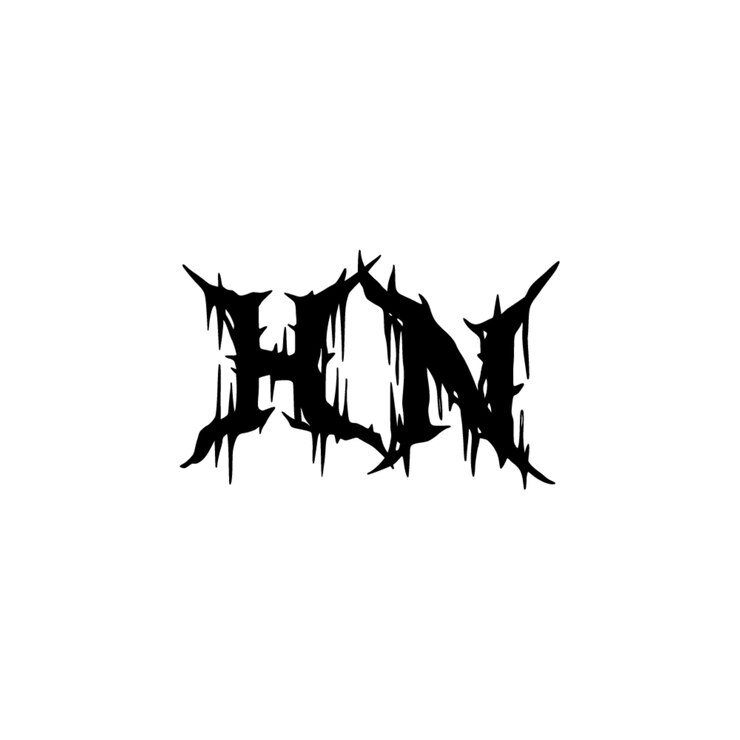 Vector diseño del logotipo hn monograma letra texto nombre símbolo monocromático logotipo alfabeto carácter logotipo simple