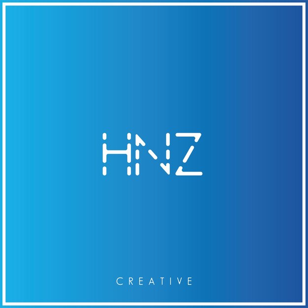 Diseño de logotipo de HNZ Premium Vector Latter Logotipo creativo Vector Ilustración de logotipo Monograma creativo