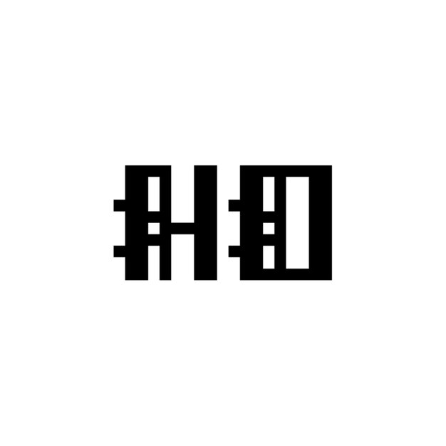 El diseño del logotipo HO monograma letra texto nombre símbolo monocromo logotipo carácter alfabeto logotipo simple