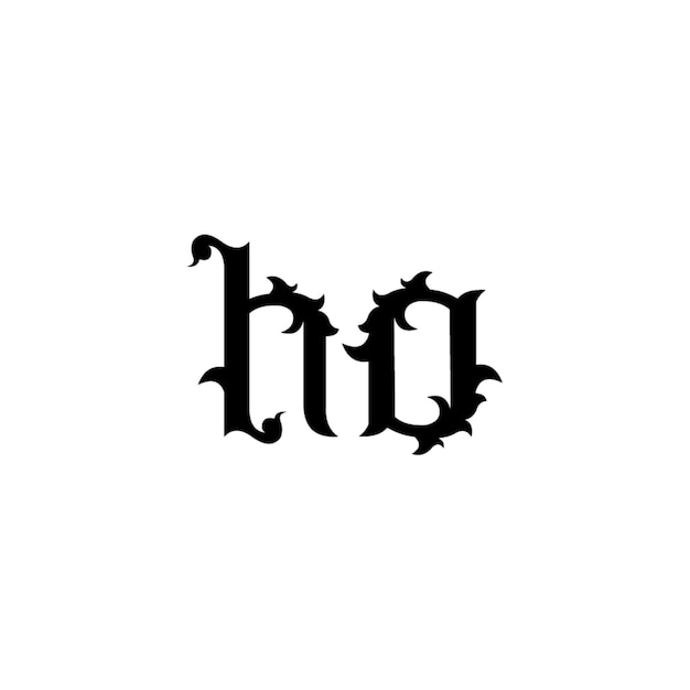 El diseño del logotipo HO monograma letra texto nombre símbolo monocromo logotipo carácter alfabeto logotipo simple