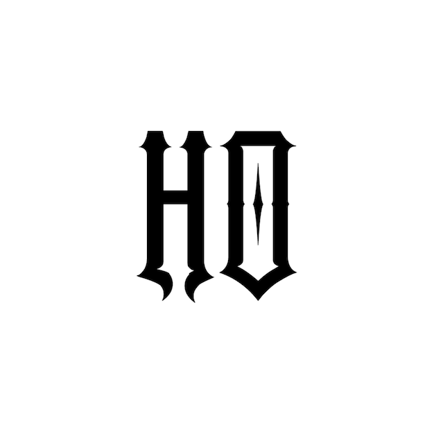 El diseño del logotipo HO monograma letra texto nombre símbolo monocromo logotipo carácter alfabeto logotipo simple