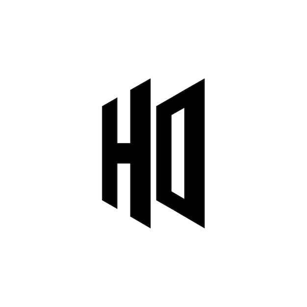 El diseño del logotipo HO monograma letra texto nombre símbolo monocromo logotipo carácter alfabeto logotipo simple