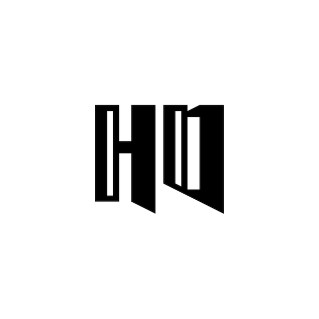 El diseño del logotipo HO monograma letra texto nombre símbolo monocromo logotipo carácter alfabeto logotipo simple